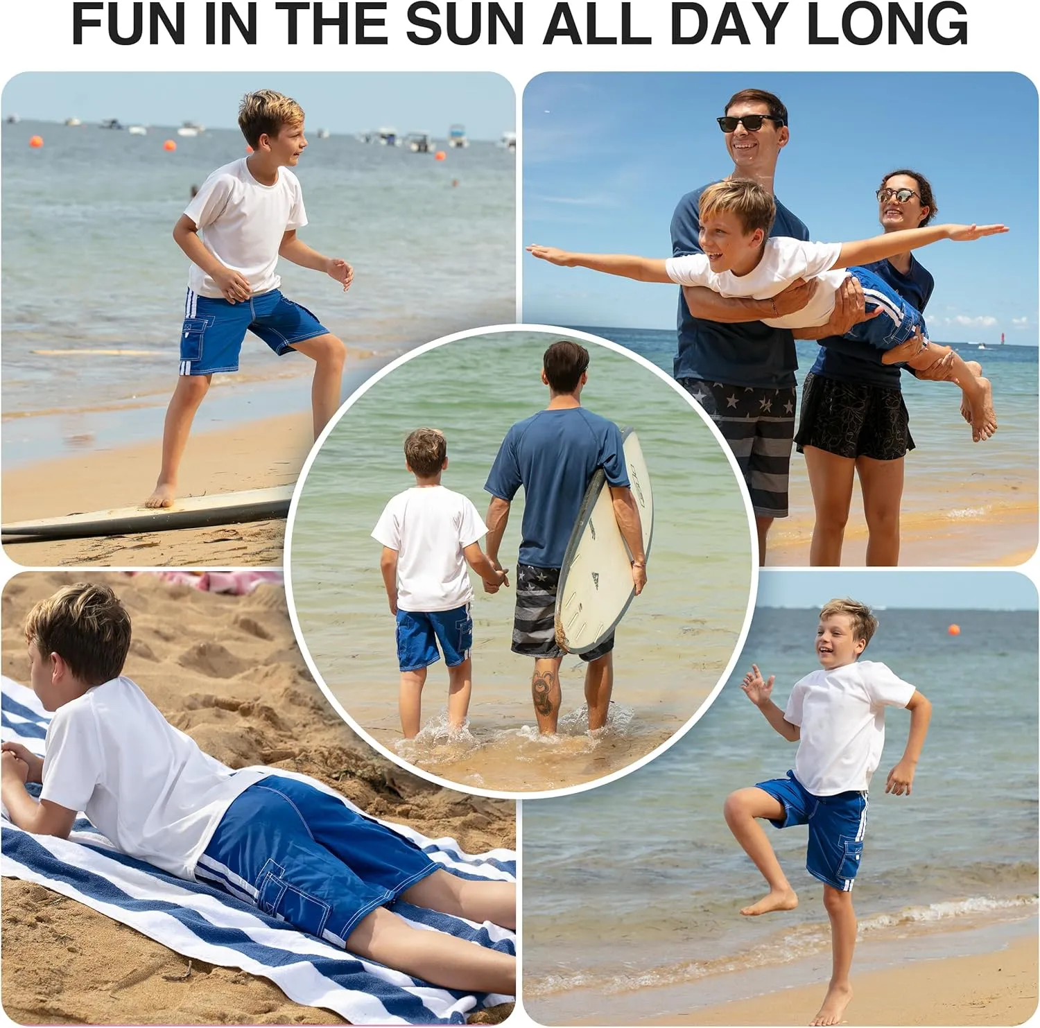 Kanu Surf Boys' Barracuda Quick Dry UPF 50  Beach Swim Trunk