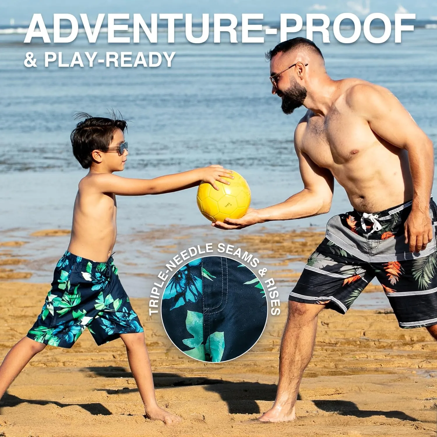 Kanu Surf Boys' Yolo Quick Dry UPF 50  Beach Swim Trunk
