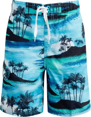Kanu Surf Line Up Boys Swim Trunks with UPF 50  Sun Protection - Quick Dry Boys Swimsuit