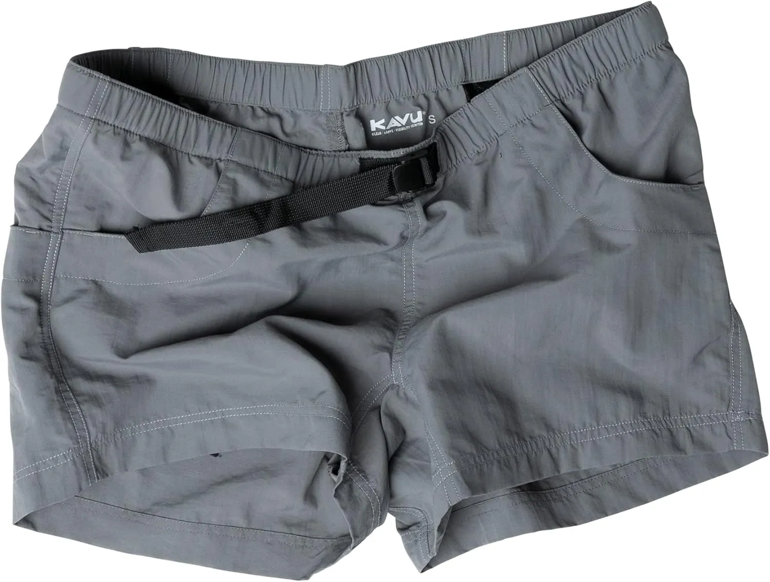 KAVU Elle Quick Dry Shorts with Mesh Pockets, Elastic Waistband, Belt