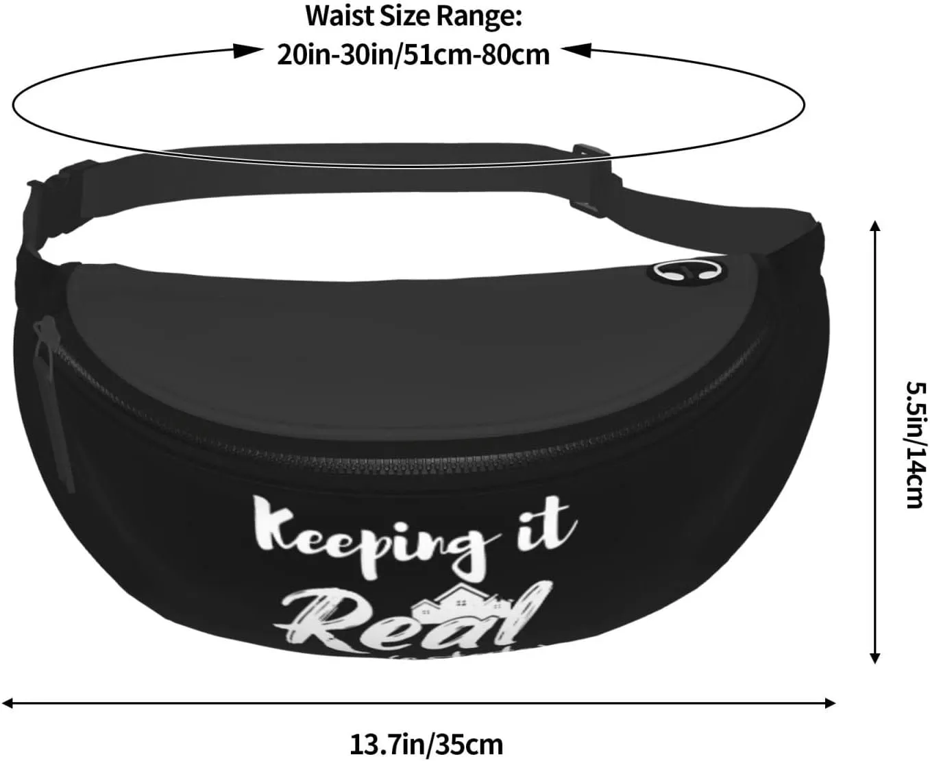 Keeping It Real Estate Adjustable Leisure Waistpack Outdoor Sports Running Waistpack Travel Phone Bag