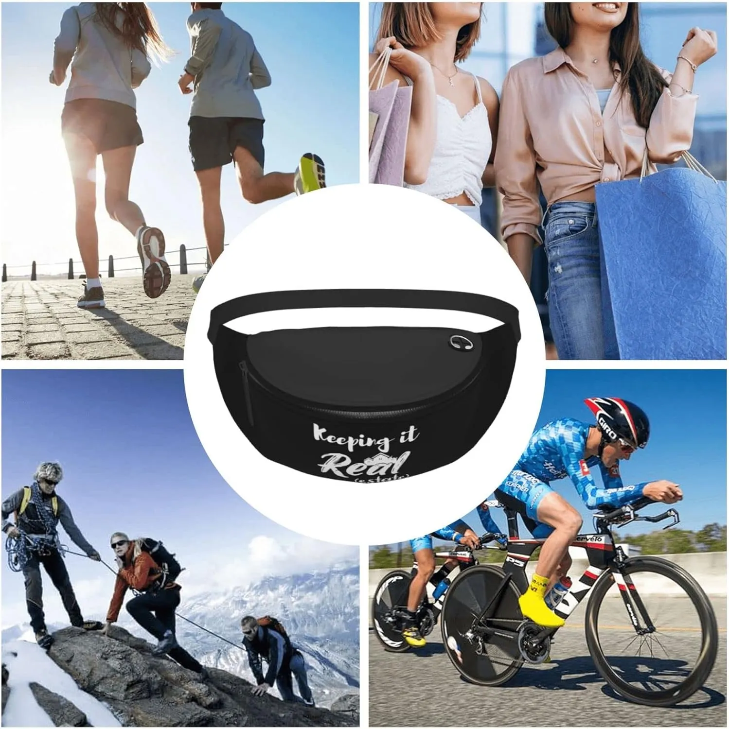 Keeping It Real Estate Adjustable Leisure Waistpack Outdoor Sports Running Waistpack Travel Phone Bag