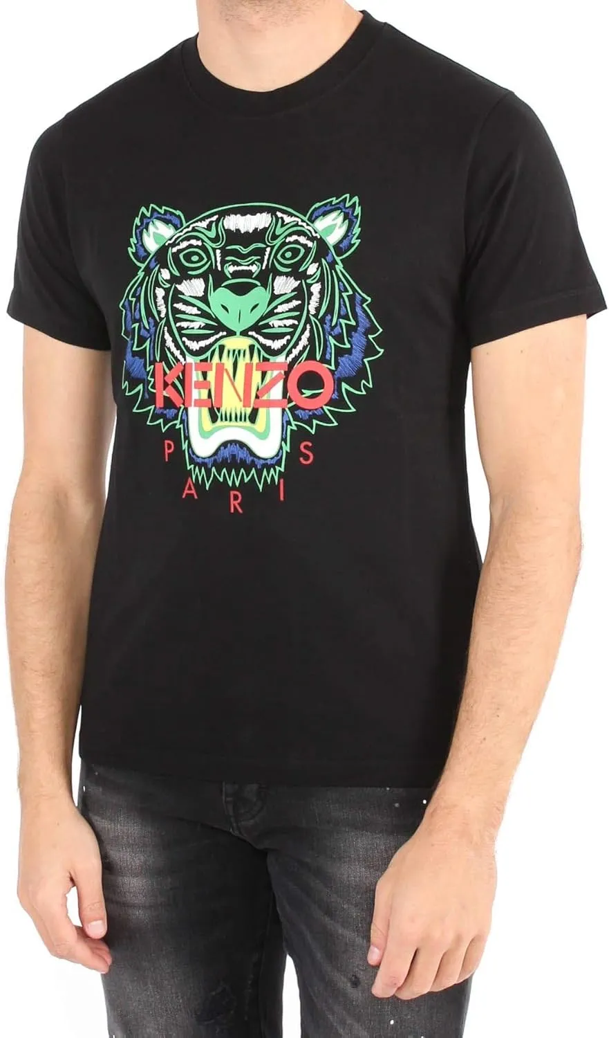 Kenzo Tiger Face T-Shirt White Extra Extra Large Black