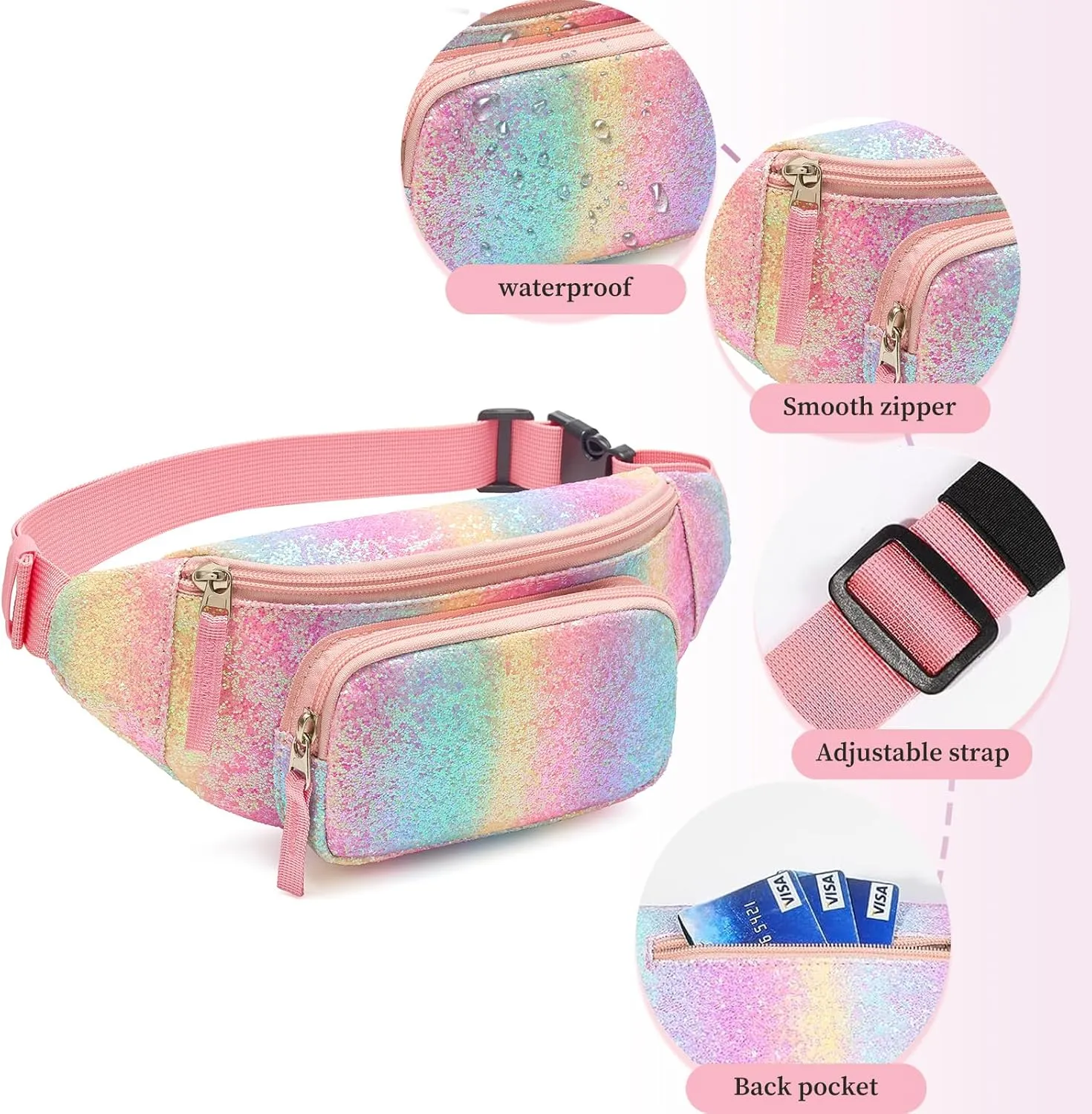 Kids Fanny Pack for Girls, Cute Waist Bag for Cute Girls Gifts