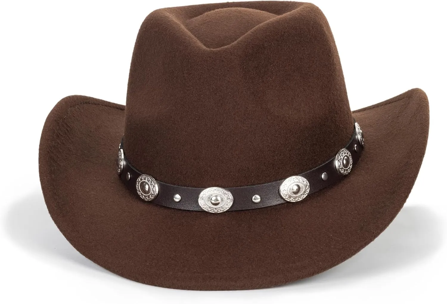 Kids Wide Brim Western Cowboy Cowgirl Hat - Boys Girls Felt Fedora Hats for 2-6 Years