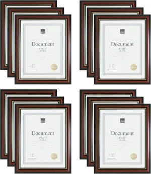 kieragrace KG Traditional Kylie Document Frame 12-Pack Brown Plastic