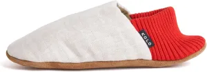 Kolo Linen House Shoes, Ultra-Soft Lining, Camel Suede Sole, For Men and Women