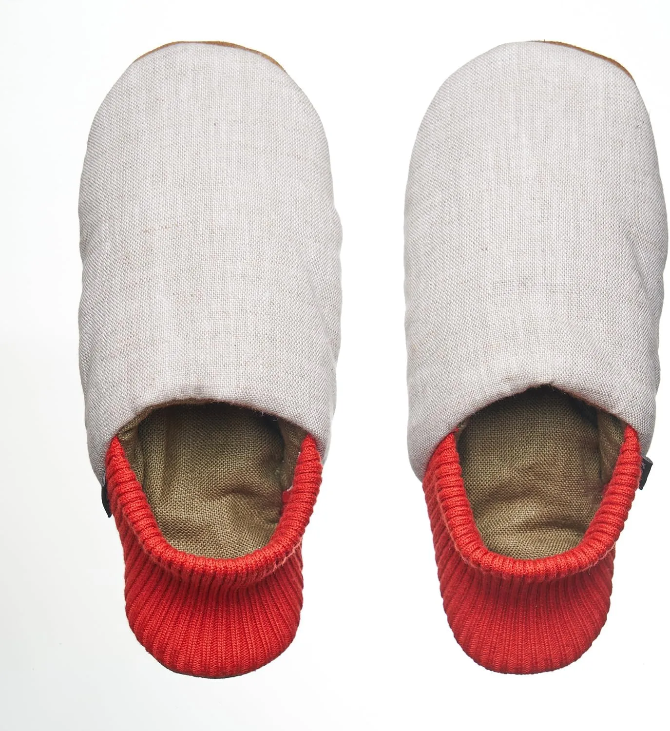 Kolo Linen House Shoes, Ultra-Soft Lining, Camel Suede Sole, For Men and Women