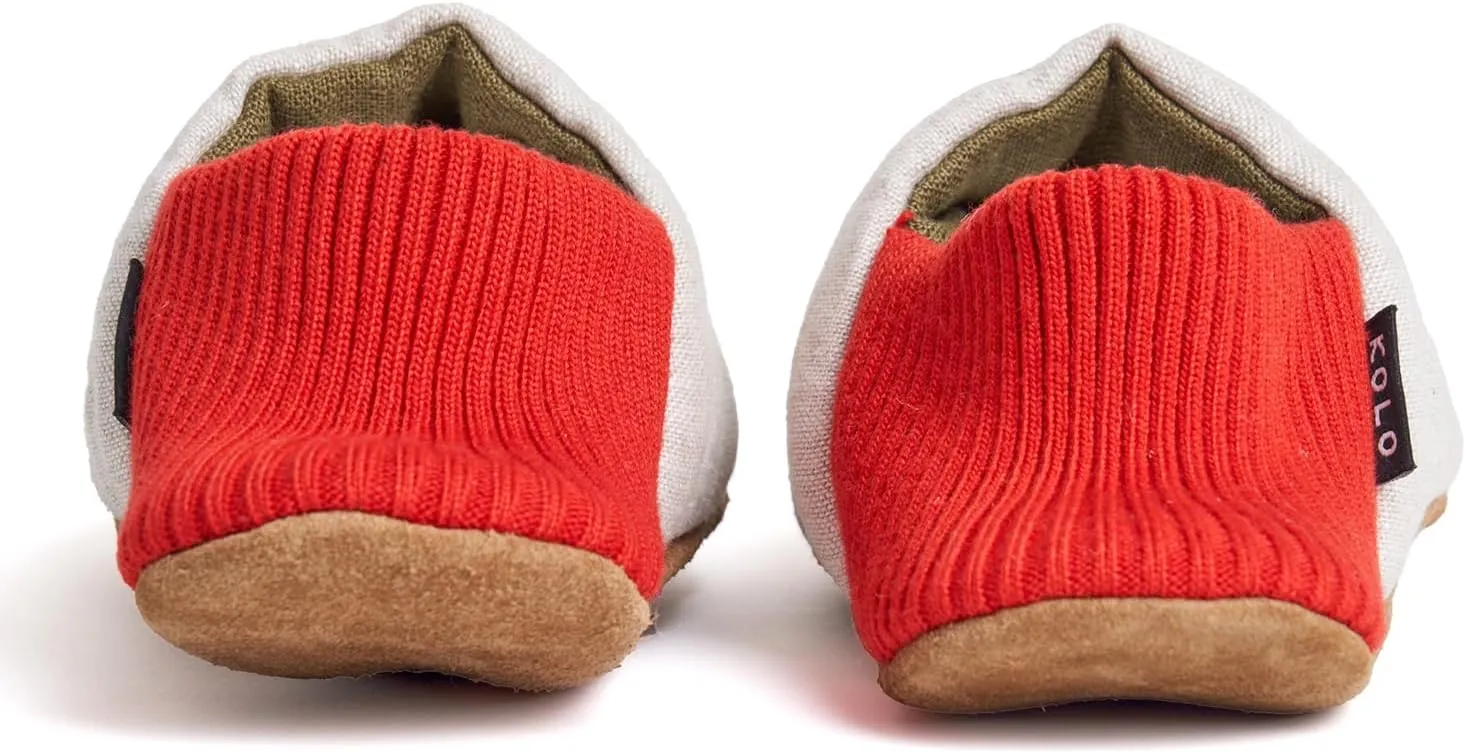 Kolo Linen House Shoes, Ultra-Soft Lining, Camel Suede Sole, For Men and Women