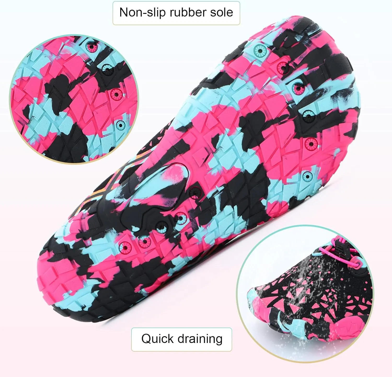 KUANG! Womens Mens Water Shoes Athletic Hiking Quick Dry Barefoot Aqua Swim Sport Shoes with Drainage