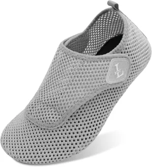 L-RUN Womens Mens Water Shoes Wide Toe Barefoot Swim Shoes for Beach Pool Sand Yoga Quick Dry Adluts Aqua Sock Non Slip