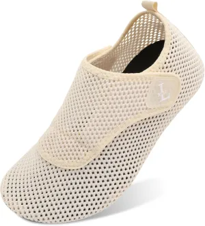 L-RUN Womens Mens Water Shoes Wide Toe Barefoot Swim Shoes for Beach Pool Sand Yoga Quick Dry Adluts Aqua Sock Non Slip