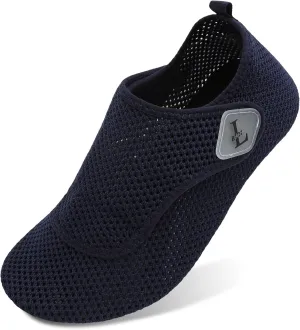 L-RUN Womens Mens Water Shoes Wide Toe Barefoot Swim Shoes for Beach Pool Sand Yoga Quick Dry Adluts Aqua Sock Non Slip