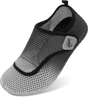 L-RUN Womens Mens Water Shoes Wide Toe Barefoot Swim Shoes for Beach Pool Sand Yoga Quick Dry Adluts Aqua Sock Non Slip