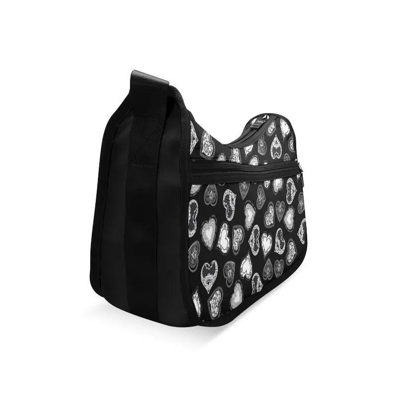 Lace Hearts - Crossbody Handbag