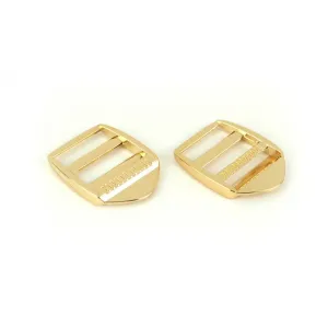 Ladder Lock Buckle- Gold: 1 inch, 2pcs