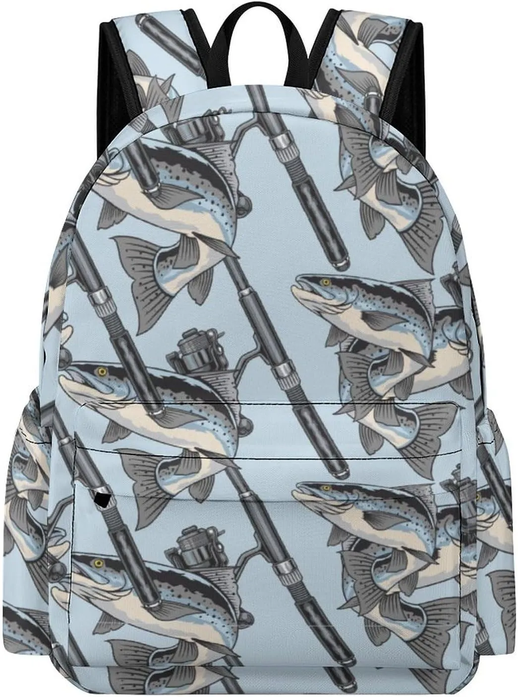 Laptop Backpack for Men Women Trout Fish Steelhead Travel Work Backpack with Compartment Large Capacity Summer Daypack Business Work Bag