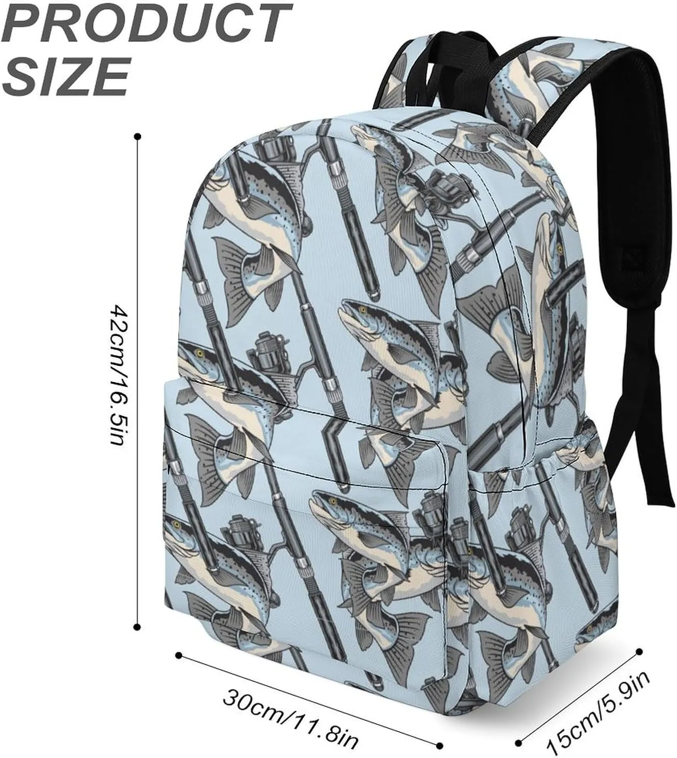 Laptop Backpack for Men Women Trout Fish Steelhead Travel Work Backpack with Compartment Large Capacity Summer Daypack Business Work Bag