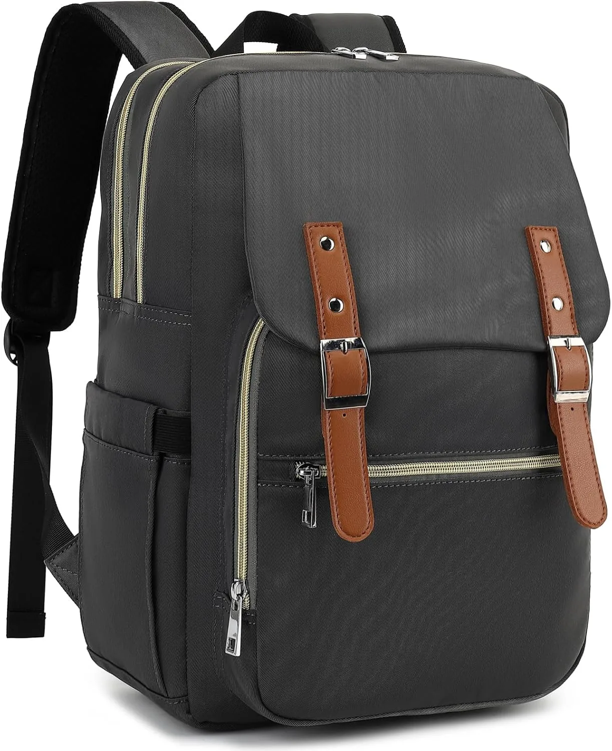 Laptop Backpack for Women Girls School Work Business Travel Computer Backpacks College Bookbag Fit 15.6 Inch Notebook (Dark Grey)