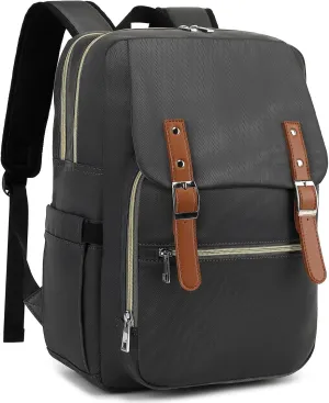 Laptop Backpack for Women Girls School Work Business Travel Computer Backpacks College Bookbag Fit 15.6 Inch Notebook (Dark Grey)