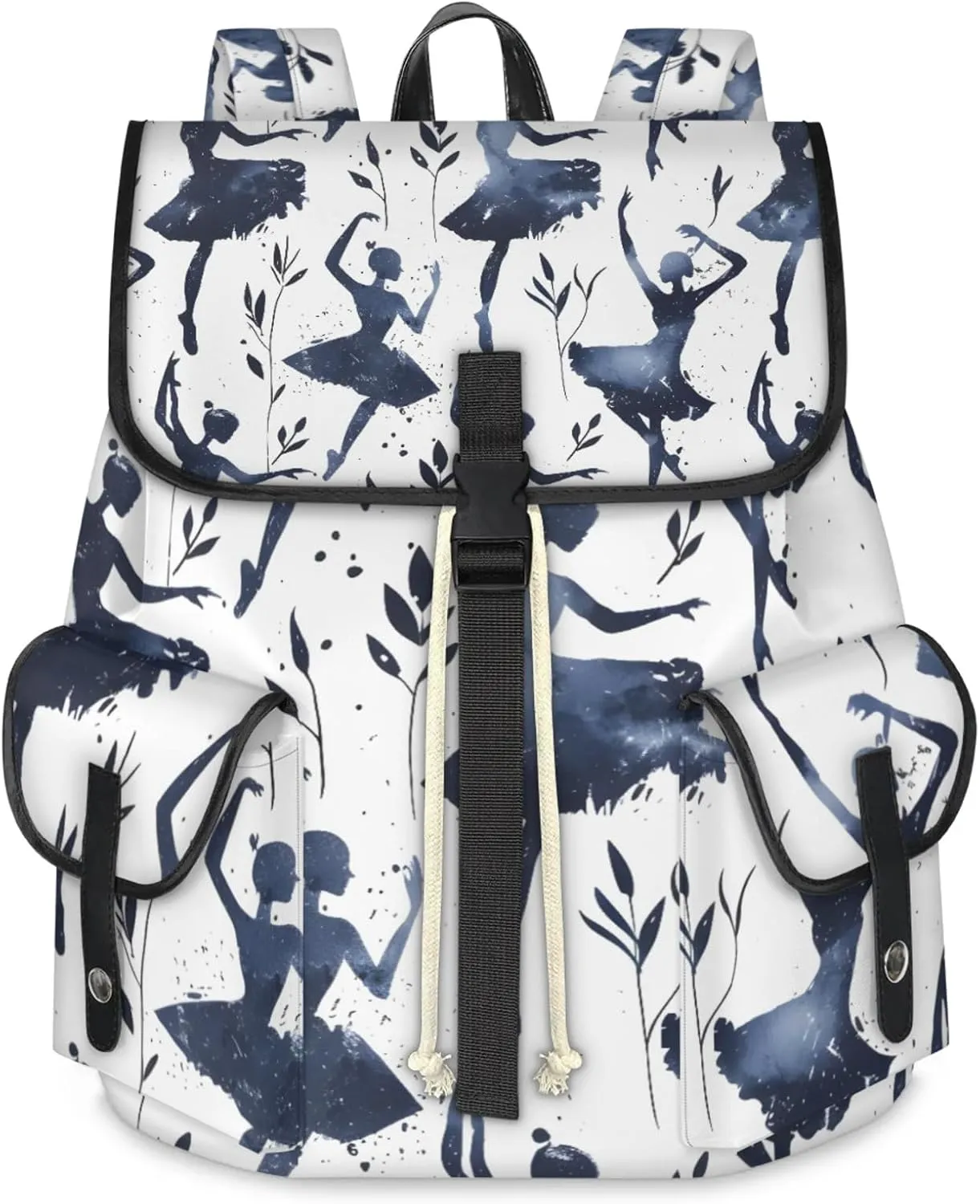 Laptop Backpacks Ballet Printed Travel Backpack for Women Work Backpack Computer Bag for Business Travel Fits 15 Inch Laptop