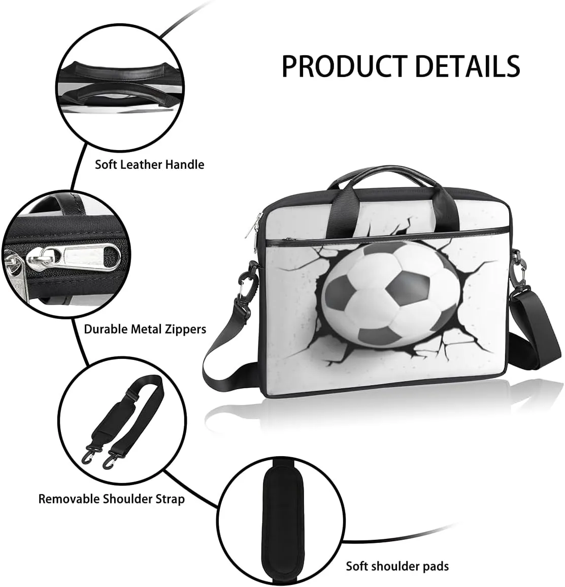 Laptop Bag Case Shoulder Messenger Carrying Bag 13 14 15 Inch Waterproof Computer Sleeve Cover