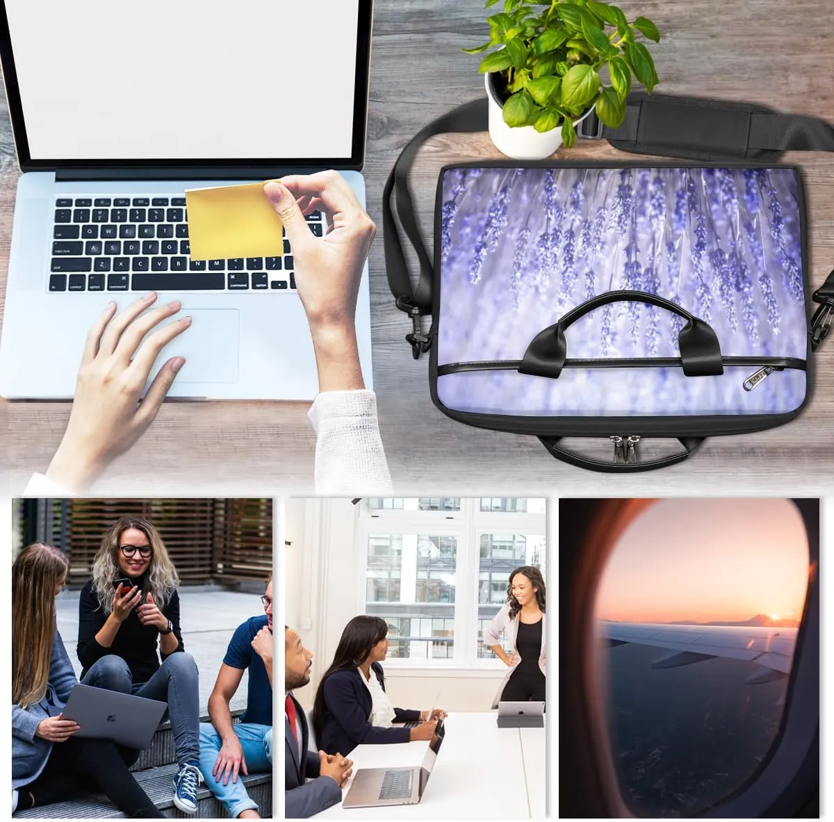 Laptop Bag Case Shoulder Messenger Carrying Bag 13 14 15 Inch Waterproof Computer Sleeve Cover