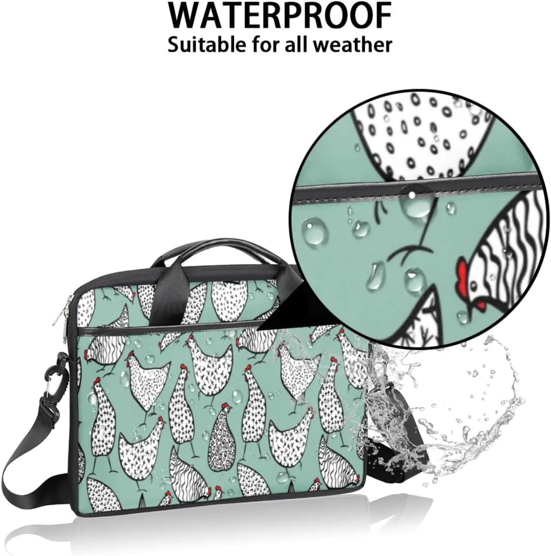 Laptop Bag Case Shoulder Messenger Carrying Bag 13 14 15 Inch Waterproof Computer Sleeve Cover