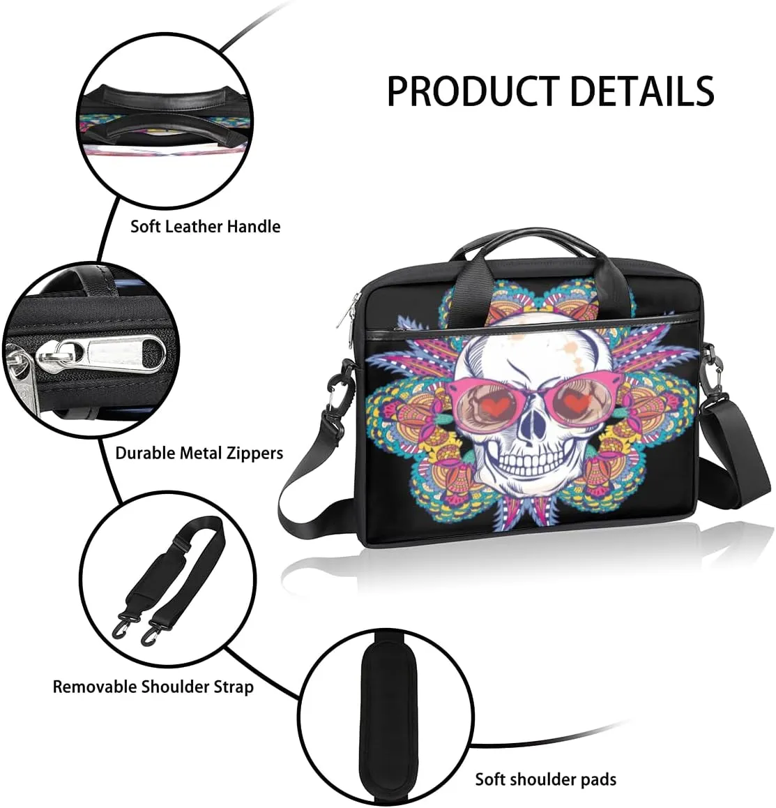 Laptop Bag Case Shoulder Messenger Carrying Bag 13 14 15 Inch Waterproof Computer Sleeve Cover