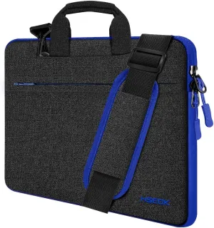 Laptop Shoulder Bag 13 13.3 14 Inch Case Compatible with MacBook Pro 14 2025-2021 M4/M3/M2/M1, Mac Air/pro 13-13.3 Inch and Most Popular 13-14 Notebooks,Spill-Resistant Briefcase, Black & Blue