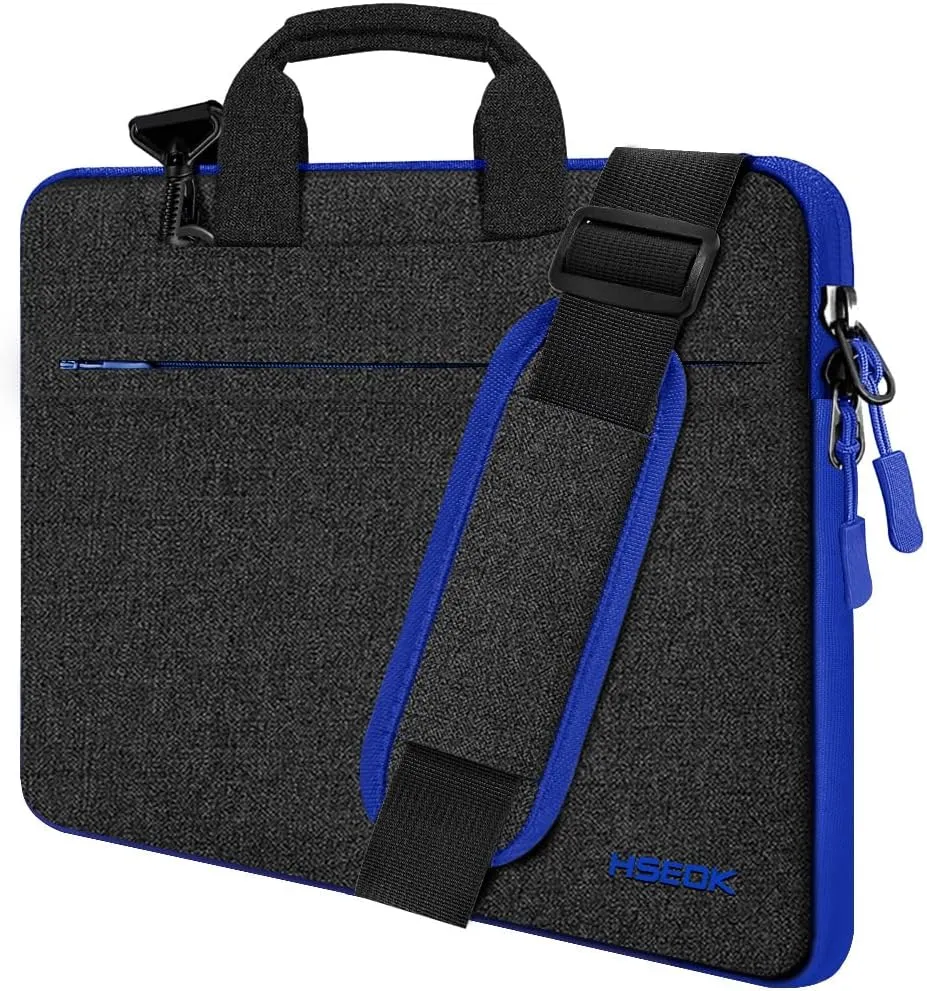 Laptop Shoulder Bag 13 13.3 14 Inch Case Compatible with MacBook Pro 14 2025-2021 M4/M3/M2/M1, Mac Air/pro 13-13.3 Inch and Most Popular 13-14 Notebooks,Spill-Resistant Briefcase, Black & Blue