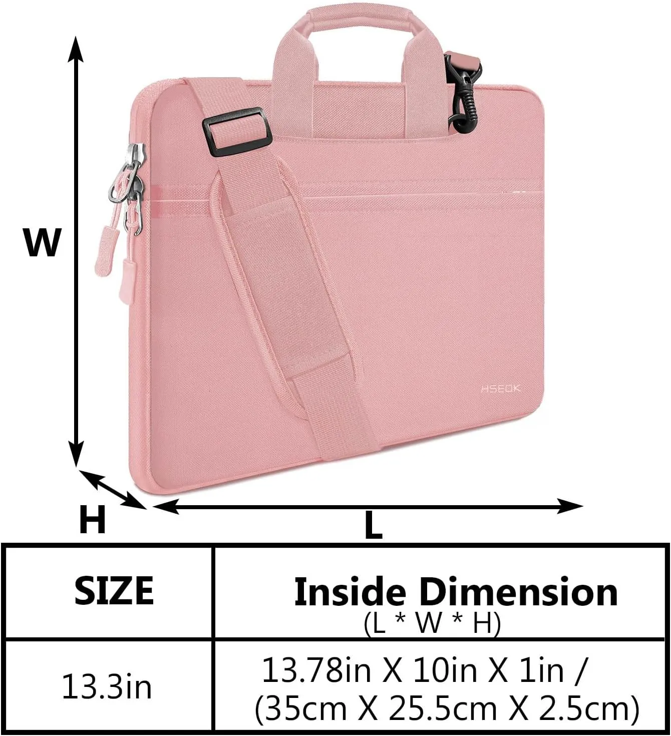 Laptop Shoulder Bag 13 13.3 14 Inch Case Compatible with MacBook Pro 14 2025-2021 M4/M3/M2/M1, Mac Air/pro 13-13.3 Inch and Most Popular 13-14 Notebooks,Spill-Resistant Briefcase, Pink