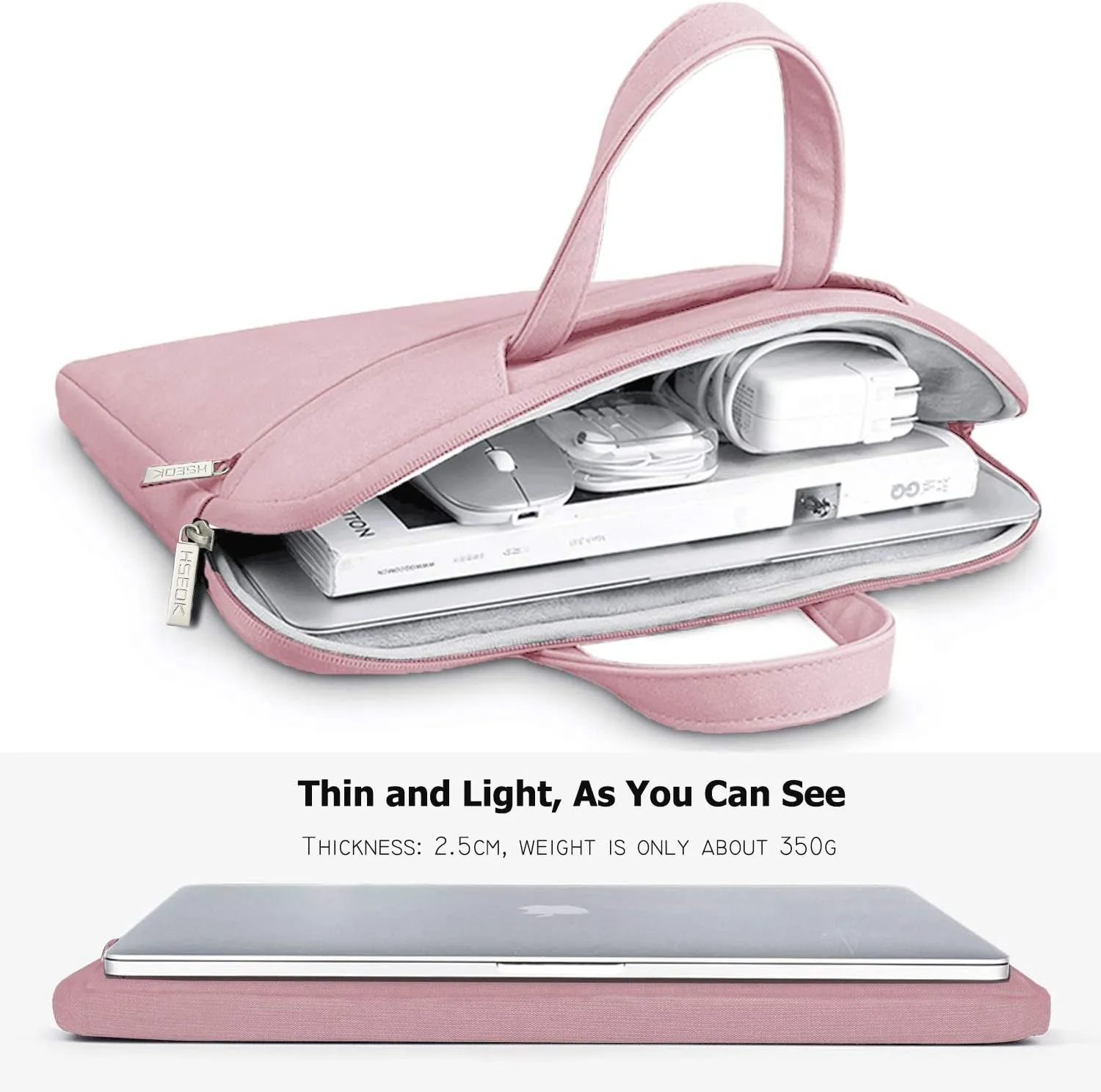 Laptop Shoulder Bag 13 13.3 14 Inch Case Compatible with MacBook Pro 14 2025-2021 M4/M3/M2/M1, Mac Air/pro 13-13.3 Inch and Most Popular 13-14 Notebooks,Spill-Resistant Briefcase, Pink