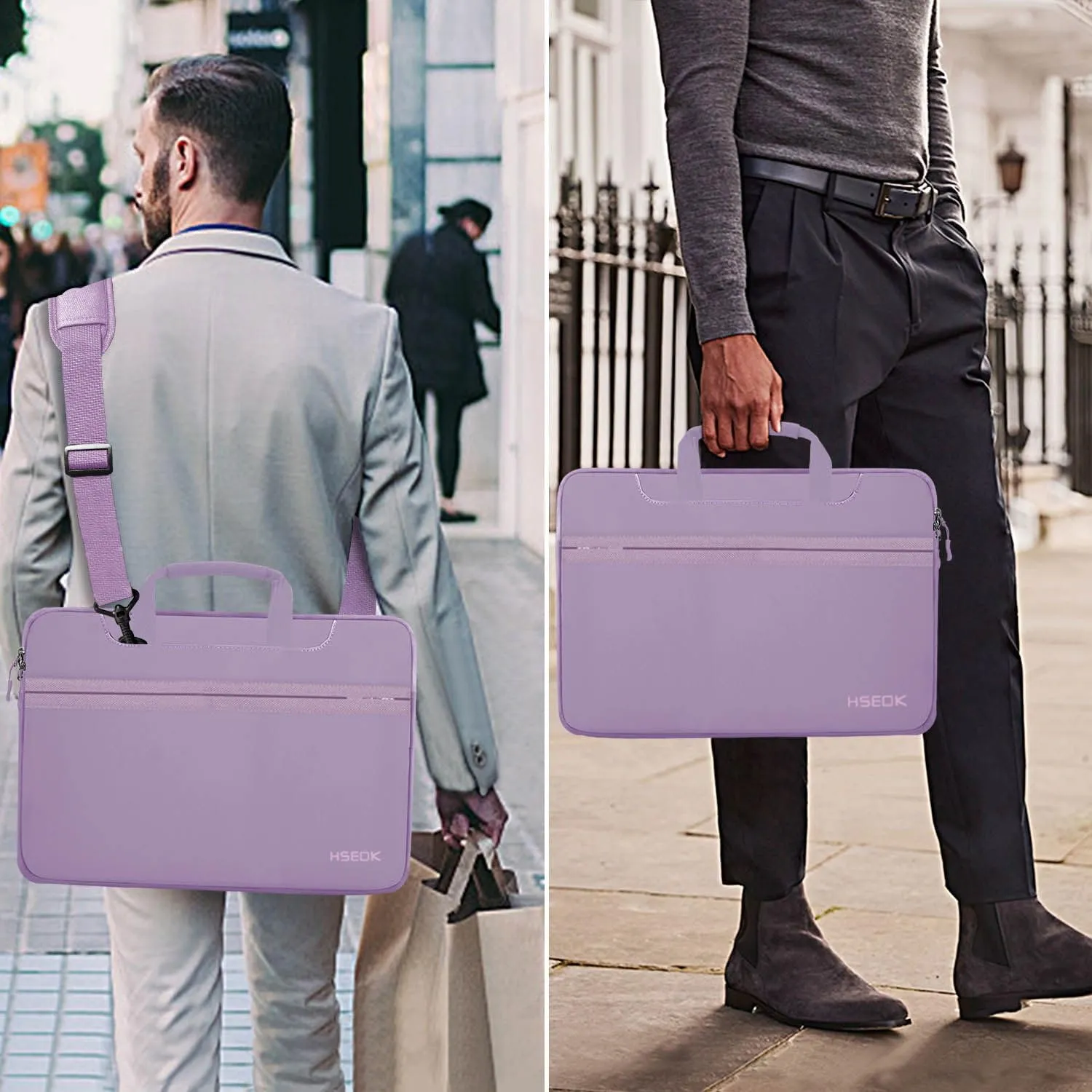 Laptop Shoulder Bag 13 13.3 14 Inch Case Compatible with MacBook Pro 14 2025-2021 M4/M3/M2/M1, Mac Air/pro 13-13.3 Inch and Most Popular 13-14 Notebooks,Spill-Resistant Briefcase, Purple