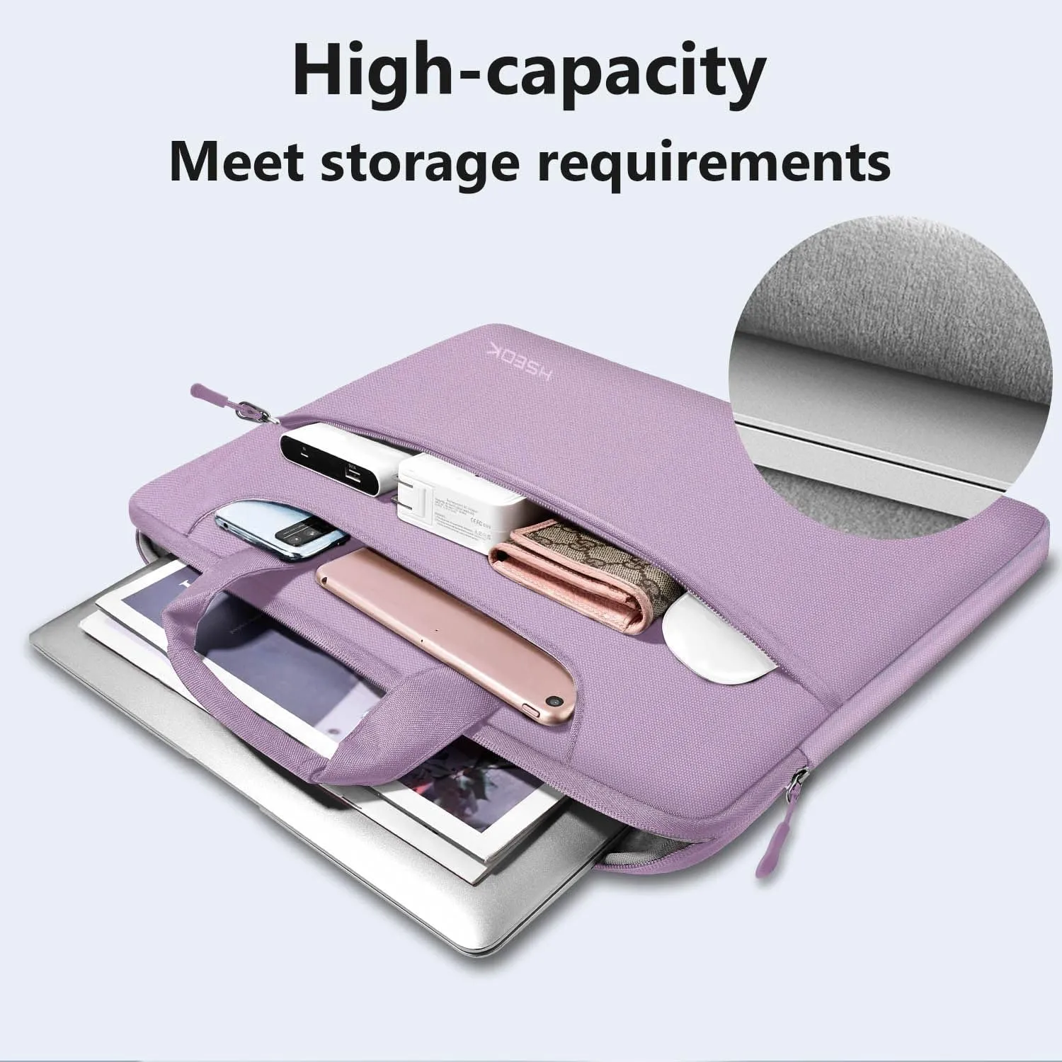 Laptop Shoulder Bag 13 13.3 14 Inch Case Compatible with MacBook Pro 14 2025-2021 M4/M3/M2/M1, Mac Air/pro 13-13.3 Inch and Most Popular 13-14 Notebooks,Spill-Resistant Briefcase, Purple