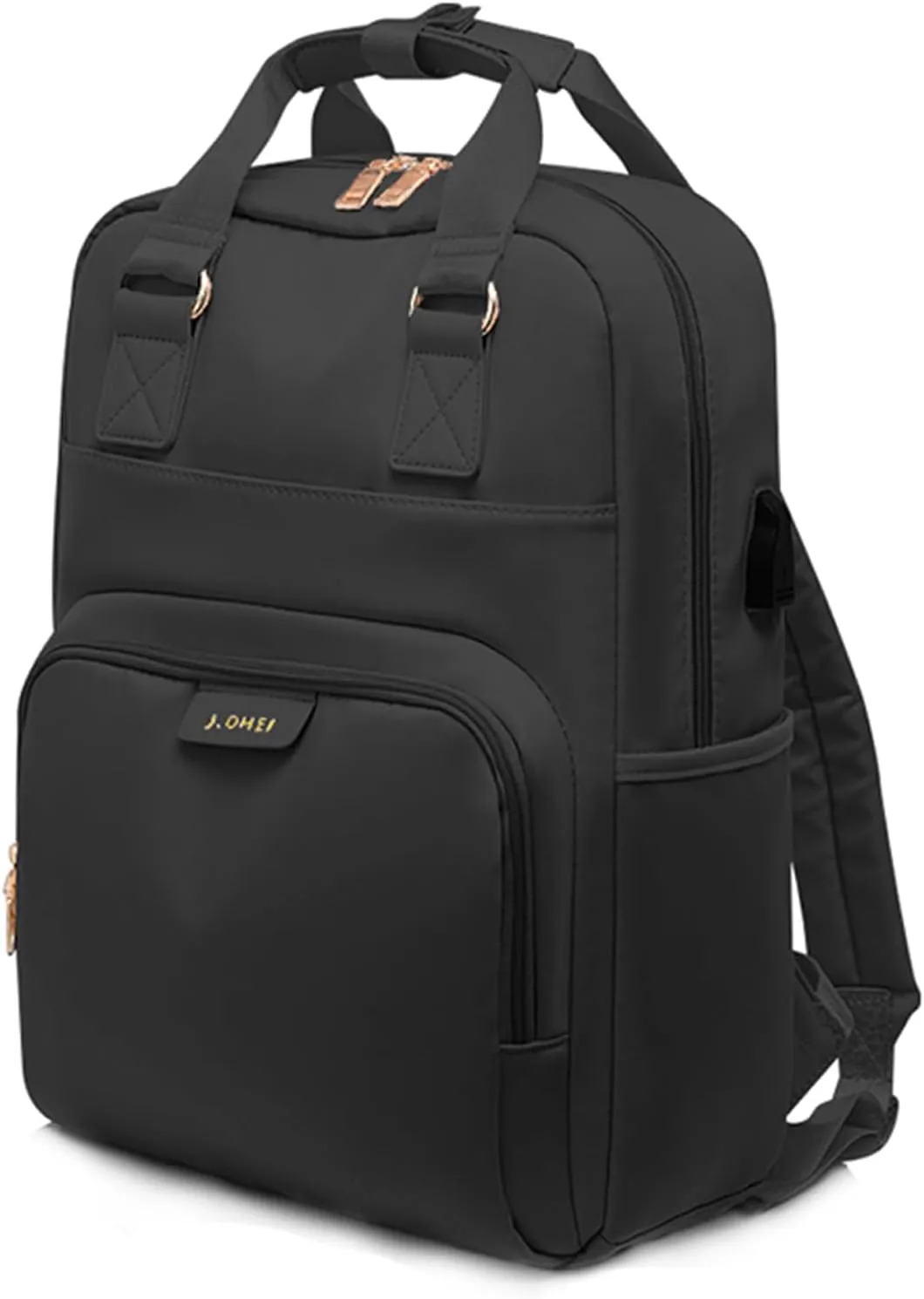 Large Backpack for Women/Men, Work Business Backpacks with USB Charging Port, Durable & Waterproof Bookbag, Large Capacity Laptop Bag Travel Backpack for Travel/Work/College-Black