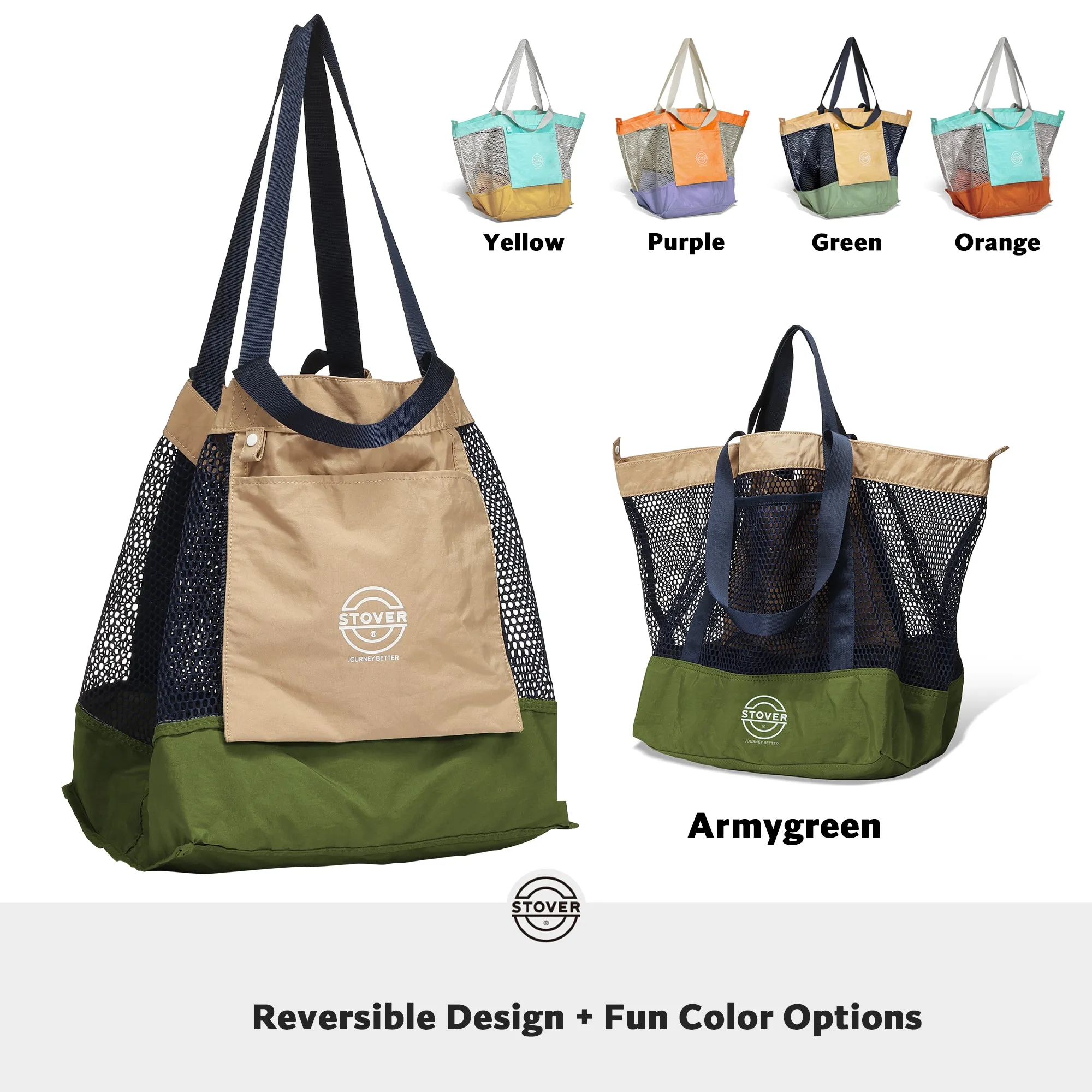 Large Mesh Beach Tote Bag