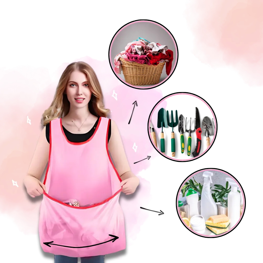 Large Pocket Waterproof Laundry Apron