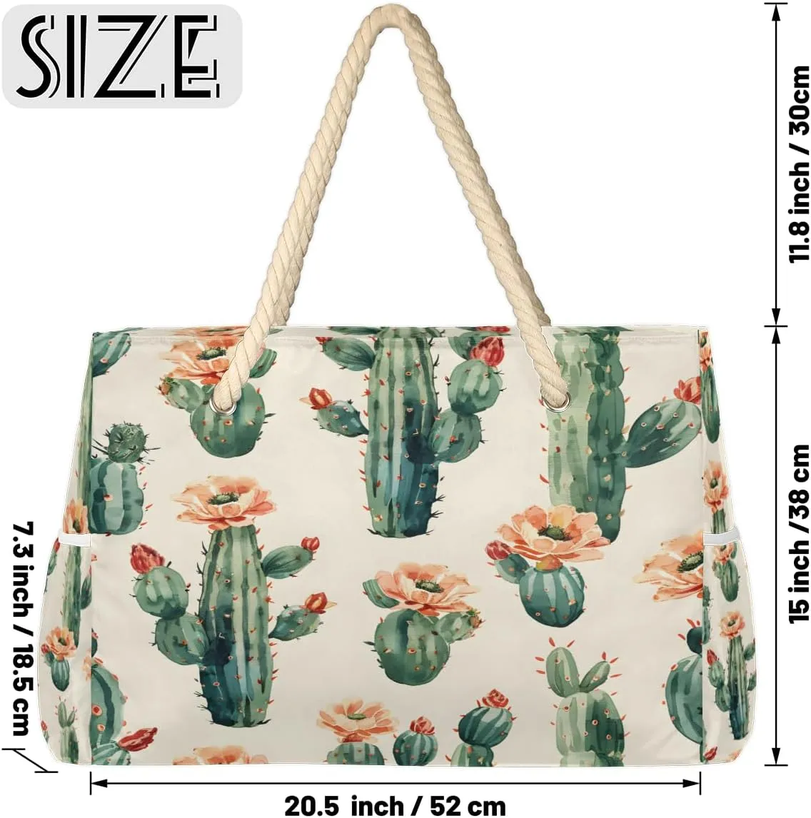 Large Tote Beach Bags for Women with Zipper Waterproof Sandproof Swim Pool Grocery Gym Travel Bag