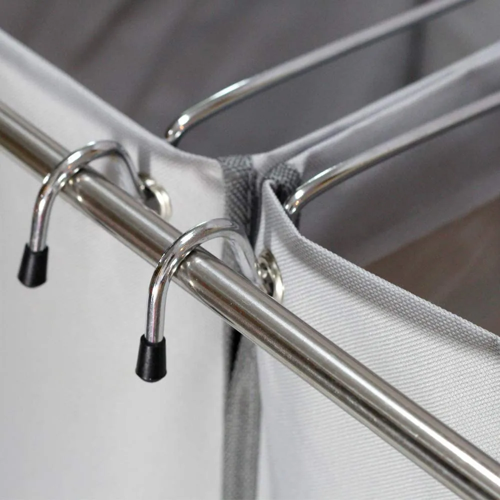 Laundry Hamper With Trolley,3 Washing Basket Bag Sort   Ironing Board