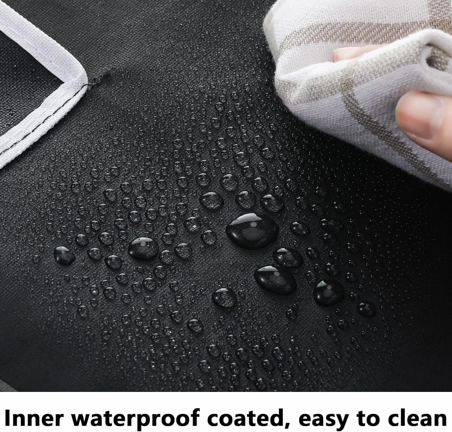 Laundry Sorter Replacement Bags Hamper Cart Removable Replacement Laundry Storage Organizer Bag Hamper Liner, No Hooks 14.76 x 8.66 x 21.65 Inch(Black,3 Pcs)