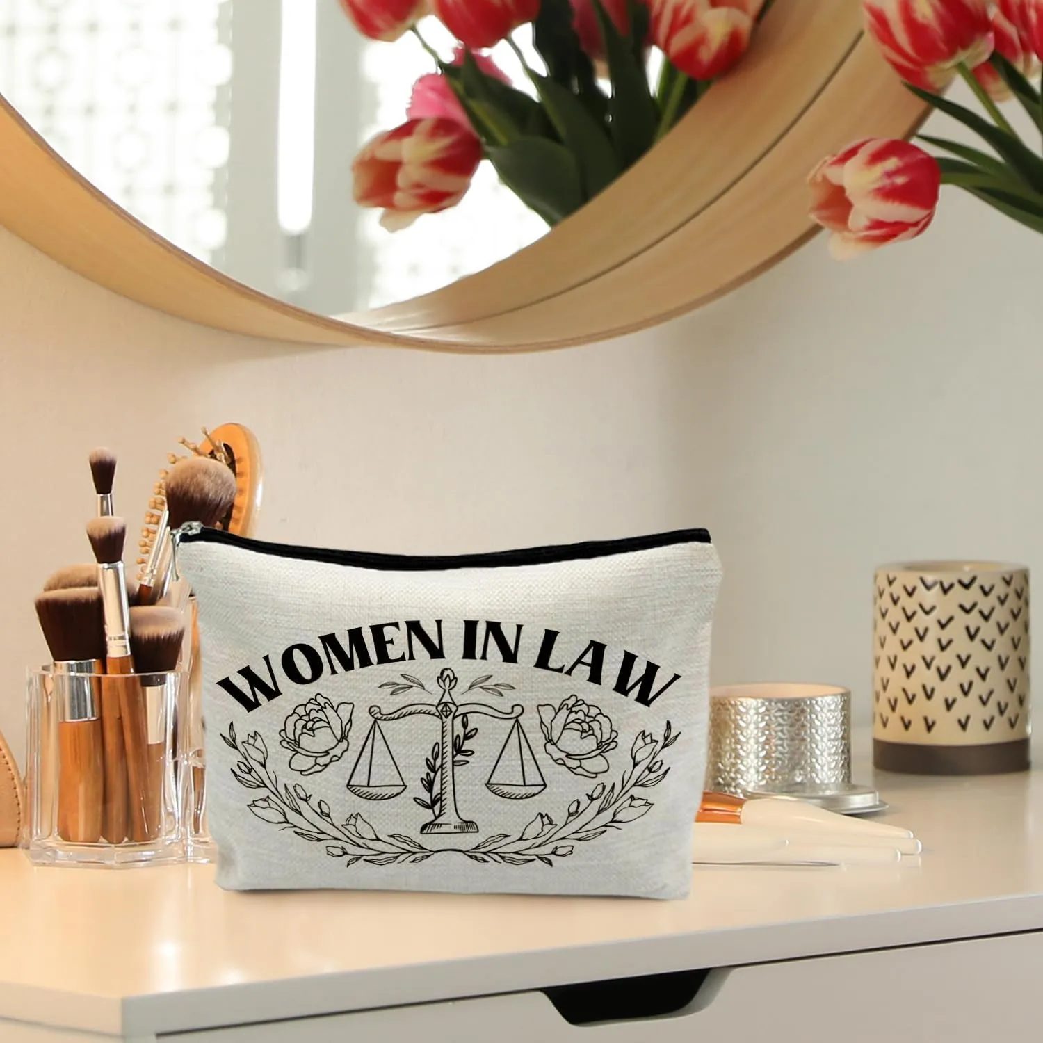 Lawyer Gifts for Women, Lawyer Makeup Bag, Law School Graduation Gifts, Women in Law Cosmetic Bags Makeup Pouch