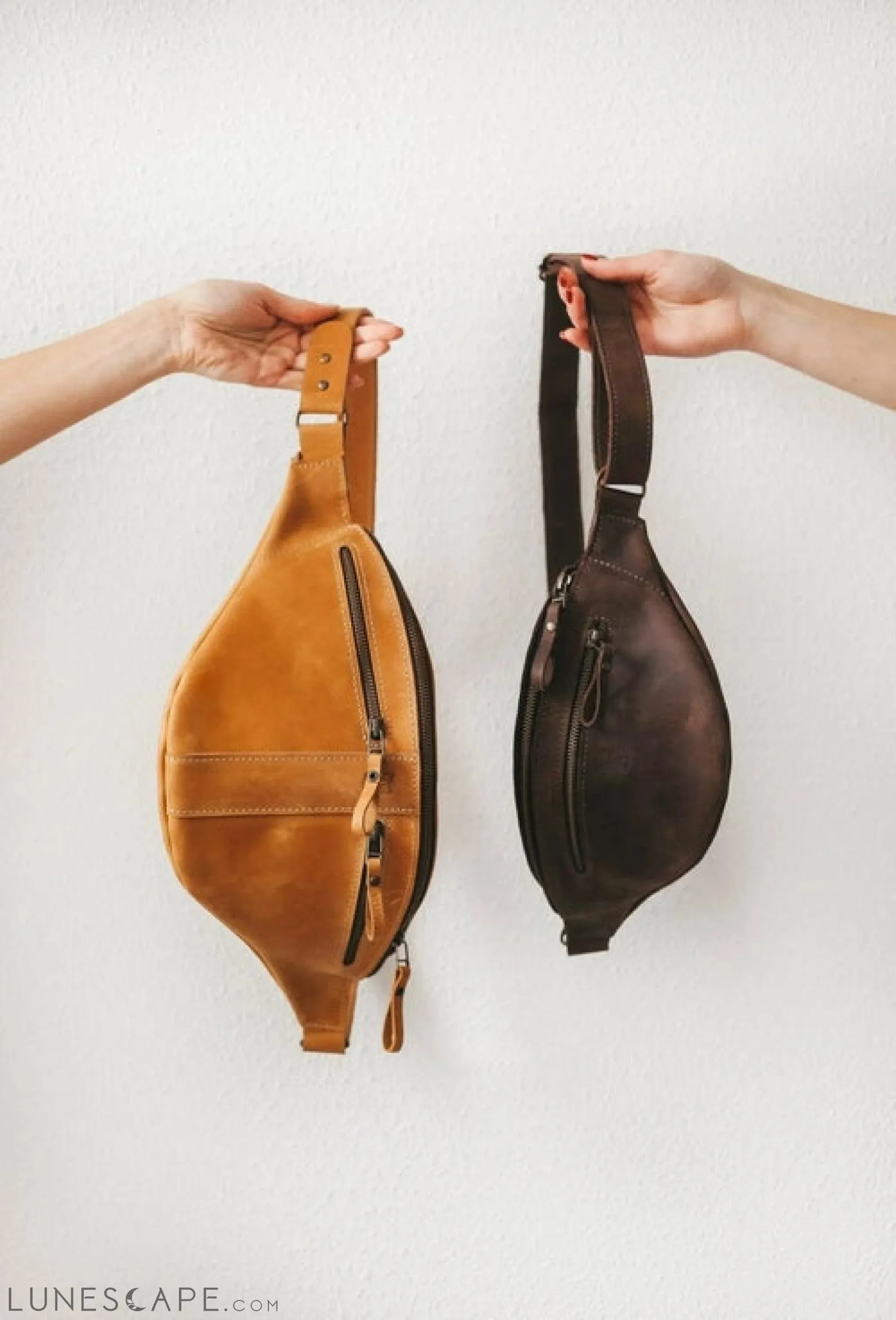 Leather Bum Bag,  Banana Bag, Handmade Fanny Pack, Personalise Fanny
