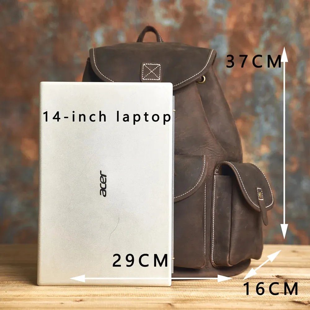 Leather Men's Retro Backpack