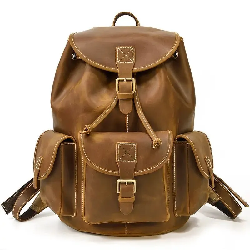 Leather Men's Retro Backpack