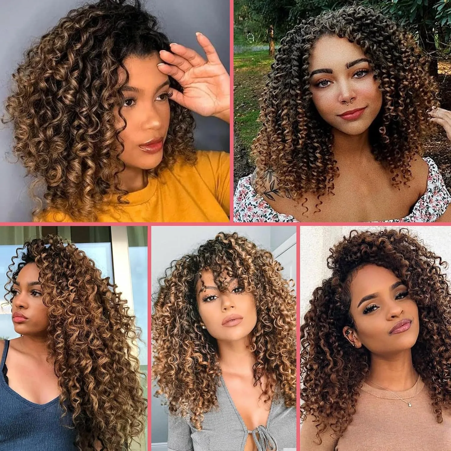 Leeven 8 Packs Gogo Curl Crochet Hair 10 Inch Ombre Ginger Ocean Wave Crochet Hair Copper Red Pre Looped Curly Goddess Box Braids Synthetic Beach Curl Braiding Hair for Women