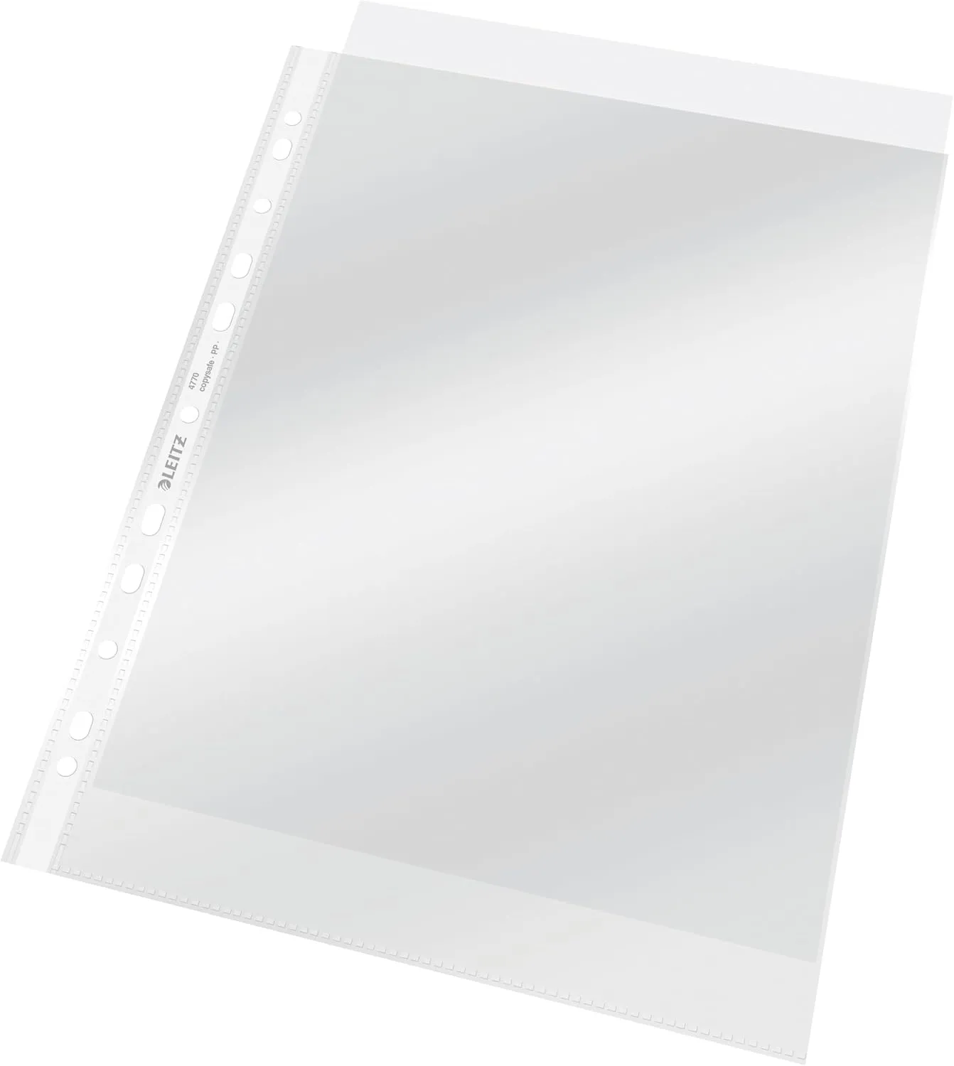Leitz High Quality Document Pocket, Pack of 100, A4, Clear, 80 Micron PP Material, 47700002