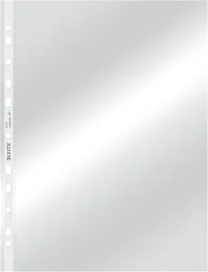 Leitz High Quality Document Pocket, Pack of 100, A4, Clear, 80 Micron PP Material, 47700002