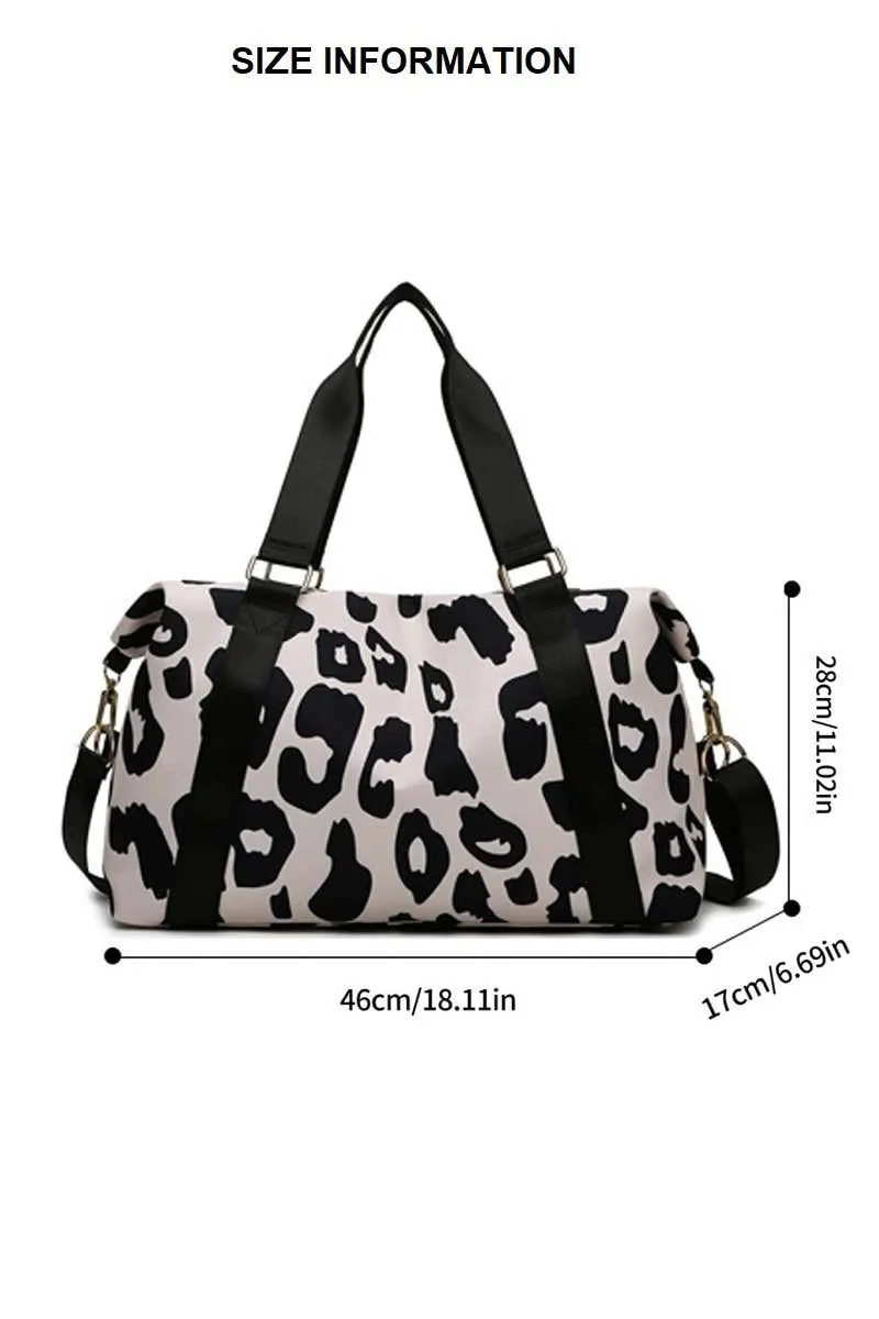 Leopard Print Large Weekend Travel Duffle Bag