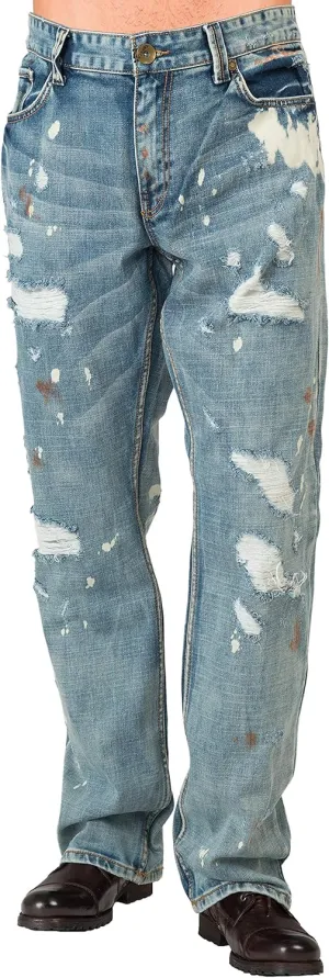 Level 7 Men's Premium Denim Jeans Slim Straight Handcrafted Artisan Wash
